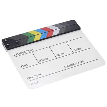 Acrilice Colorate Clapperboard Clapper Board Dry Erase Director Taie TV Film Film de Acțiune Ardezie Bate Manual Taie Prop