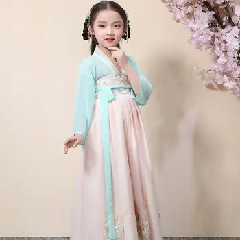 Tradițională Chineză Antică, Costume De Dans Han Dinastiei Tang Copii Copii Îmbrăcăminte În Stil Chinezesc Fata Hanfu Zână Costum Fete