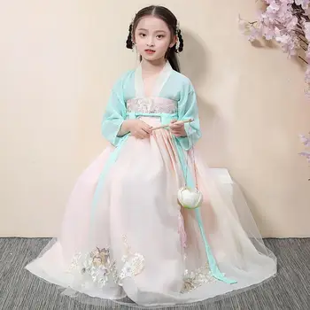 Tradițională Chineză Antică, Costume De Dans Han Dinastiei Tang Copii Copii Îmbrăcăminte În Stil Chinezesc Fata Hanfu Zână Costum Fete
