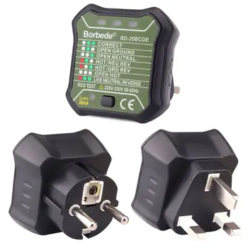 30mA Socket Tester Digital Display Soclu Detector Circuit de Polaritatea Tensiunii de Tester pentru Priza de Perete Breaker