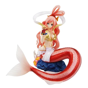 O Piese de Anime Modelul POP Mermaid Princess Shirahoshi Cu Luffy Acțiune Figura Statuie de Colectare de Jucării pentru Desktop Decor Figma