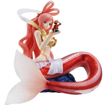 O Piese de Anime Modelul POP Mermaid Princess Shirahoshi Cu Luffy Acțiune Figura Statuie de Colectare de Jucării pentru Desktop Decor Figma