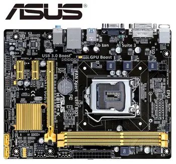 Folosit ASUS H81M-K Placa de baza Micro ATX H81M-K, socket LGA 1150 Systemboard H81M DDR3 Pentru Intel H81 16GB Desktop Placa de baza USB 3.0 H81MK