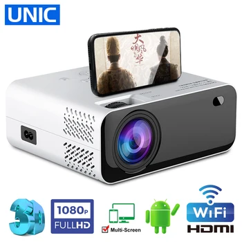 UNIC E450 Suport 1080P Full HD Home Theater 720P Proiector WIFI Android Opțional 8000 De Lumeni 150 Cm Proyector 4K HDMI
