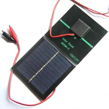 1W 5.5 V Celulă Solară Epoxidice Policristaline Panou Solar+Clip Pentru Încărcarea 3.7 V Baterie Sistem de Jucărie de Lumină LED Studiu 95*95 MM