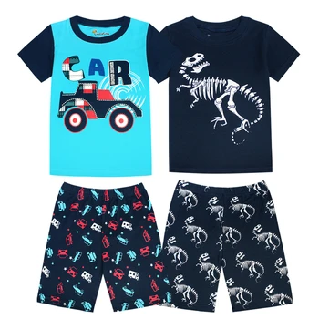 TINOLULING Copii Haine Copii Cars Seturi de Îmbrăcăminte de Sport Purta Băieți Costume Sleepwear Dinozaur Pijamale Pijamale Pijamas