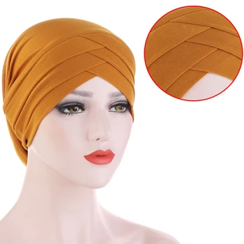 Femeile Musulmane Hijab Eșarfă Interior Turban Capace Islamic Cruce Bentita Turban Headwrap Hairband Văl Musulman Accesorii De Par