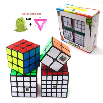 Cel mai bun Cadou de Ziua 4BUC/Set 2x2x2 3x3x3 4x4x4 5x5x5 Stickerless Magic Cube Puzzle pentru Baieti 2*2*2 3*3*3 4*4*4 5*5*5 Moyu Cuburi