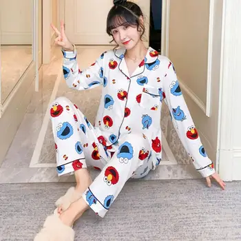 ZITY Imprimare de Primăvară Femei de Acasă Purta Roz cu Maneci Lungi Buzunar Dulce Seturi de Pijamale de sex Feminin Pijamale 2020 Toamna Casual Ladies Home