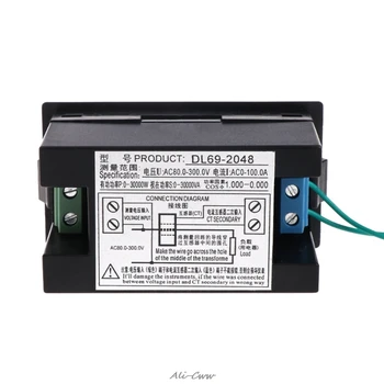 DL69-2048 Multifunctional AC Voltmetru Ampermetru de Curent Contor de AC 80-300V