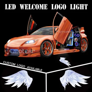 Ușa mașinii de bun venit Lumina, Logo-ul Lumina de bun venit Fantoma Umbra Baltă Emblema Reflector Proiector Laser 3D Aripi de Înger GOBO Universal se Potrivesc
