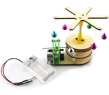 Știința din Lemn, Plastic model de rotație Manual a Asambla Jucării Material Kit Mici de Producție Tehnologia Experiment Modele