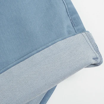 Wixra Solidă Bumbac Denim Pantaloni Scurți Pentru Femei Talie Mare Casual Noua Moda Skinny Fundul Streetwear 2021 Vara Fierbinte