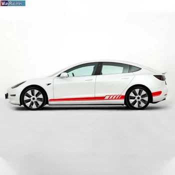 2 Buc Portiera Laterală Fusta Dungi Pervazul Autocolant Vinil Corp Decal Pentru Tesla Model 3 /S Model /Model X /Model Y Accesorii