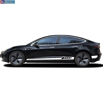 2 Buc Portiera Laterală Fusta Dungi Pervazul Autocolant Vinil Corp Decal Pentru Tesla Model 3 /S Model /Model X /Model Y Accesorii