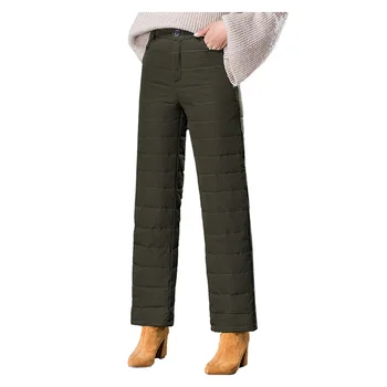2020 Femei Largi Picior Pantaloni 90% Alb Rață Jos Groase De Iarna Cald Codrin Înaltă Talie Pantaloni De Moda, Calitate De Top
