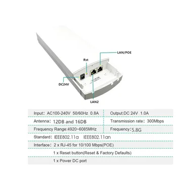 9344 9331 Chipset WIFI Repeater Rază Lungă 300Mbps2.4G5.8ghz în aer liber AP Router CPE AP Bridge routere