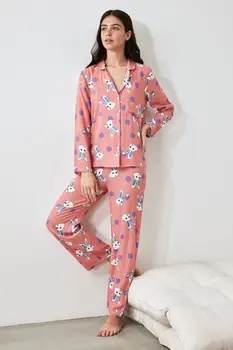 Trendyol Iepure Model Țesute set de Pijama THMAW21PT0048