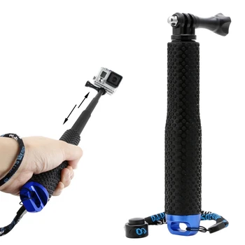 Crusta Pro Noi 1 Set Stâlp Extensibil Mini Selfie Stick Rezistent La Apa Monopied Albastru Pentru GoPro Hero 4/3/3+ Noi