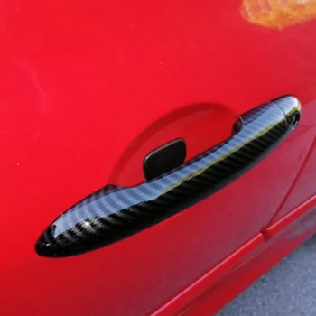 Mânerul ușii Capacului potrivit pentru Renault Clio 3 Iii Mk3 Mânere Acoperă Ornamente Plastic Imitație Accesorii Auto din Fibra de Carbon