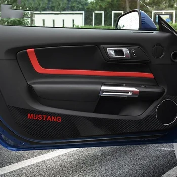 2 buc/set Ford Mustang-2018 An de Styling Auto Portiera din Fibra de Carbon Peliculă de Protecție Autocolant Decal Accesorii Anti-lovitură de Tampoane