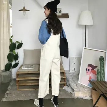 Salopete Femei Vrac Solid Simplu Glezna-lungime Streetwear coreeană Stil Chic Femei Trendy Casual Ulzzang Primavara Toamna Generală