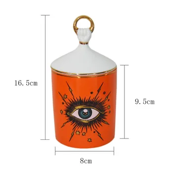 Mână 3D Tip de Decor Lumânare Borcan Star Ochi Sfeșnic Ochiul Providenței Lumanari Suport pentru pahare Aromoterapie Diy Oală Rosu Albastru