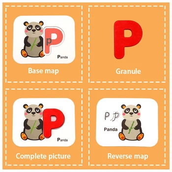 Copil de Educație Timpurie de Puzzle Jigsaw Puzzle Cognitivă a Copiilor Didactice Copiii să Recunoască Digital Scrisori de Potrivire Puzzle
