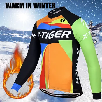 X-Tigru Iarna Fleece Pro Ciclism Jersey Set Mountian Biciclete Haine Purta Ropa Ciclismo De Curse De Biciclete De Îmbrăcăminte Ciclism Set