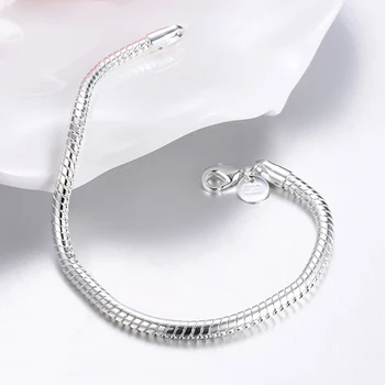 925 de Argint de 4MM Șarpe Lanturi Bratari Brățară Pentru Femei de Moda Bijuterii de Nunta