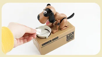Lacom Robotic Doggy Banca Choken Bako Catelus Caseta De Bani Câine Înfometat Monedă De Bancă Automat De Economisire A Banilor Oală Iubitorii De Câini Banii Cutie Cadou