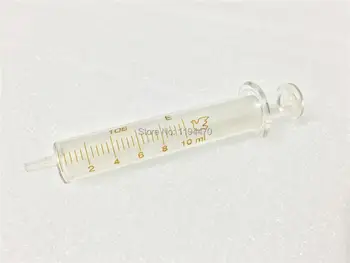 2 buc/Lot 10 ml Seringă de Sticlă Injector Laborator Sticlarie Sampler