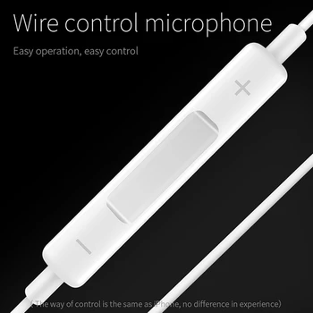 JOYROOM JR-EP1 1,2 m Mufă de 3,5 mm Sârmă de Control Microfon În Ureche Căști Alb pentru iPhone,Huawei,Xiaomi etc.Telefon inteligent