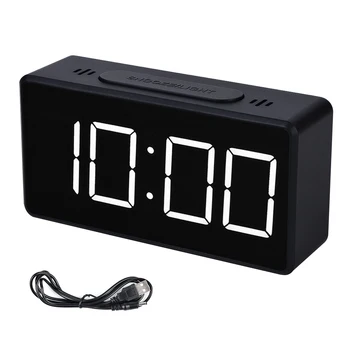 Mirrorlarm Ceas Digital cu LED Display Electronic Temperatură-Timp Calendaristic Tablelarm Ceas de Încărcare USB Student Birou Ceasuri