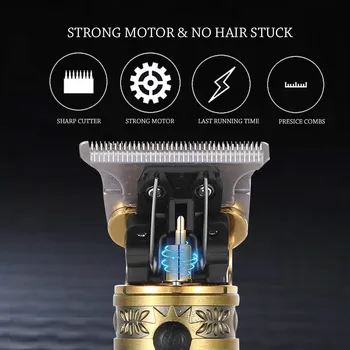 Electric profesional de Tuns Coafor aparat de Ras Electric Pro Li Outliner Frizer Oameni de Tuns Părul Tăiat T-blade Mașină