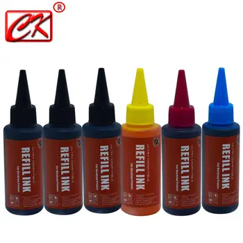 CK Cerneala Refill Kituri de cerneală de imprimantă 2BK+4colors *100 ml Compatibil pentru Imprimanta Epson L100 L110 L132 L200 L210 L222 L300 L362 L366 L550