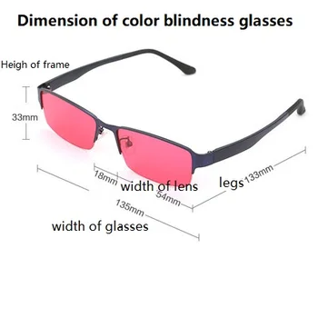 Roșu și verde culoare orbire, slăbiciune ochelari de corectie,pentru utilizarea de zi cu zi,de imprimare,conduce,a se vedea hărți,pot fi personalizate lentile cu prescriptie