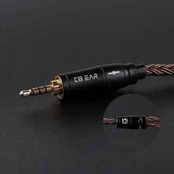 KBEAR 16 Core Pur Cablu de Cupru cu Metal 2pin/MMCX/QDC Conector Utilizat pentru ZS10 PRO ZSN PRO C12 ZSN ZSX BLON BL-03
