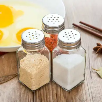 1 BUC Pahar Cruet Condiment Sticle Cutii Condimente Sare Piper Shaker Spice Borcan de Bucătărie, Instrumente de Gătit