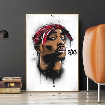 Infamul B. I. G Biggie Smalls Tupac Shakur Poster Regele Rap-ului 2PAC Panza Pictura Muzica Hip Hop Printuri de Poze Decor Dormitor