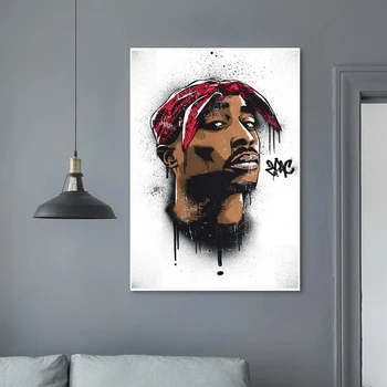Infamul B. I. G Biggie Smalls Tupac Shakur Poster Regele Rap-ului 2PAC Panza Pictura Muzica Hip Hop Printuri de Poze Decor Dormitor
