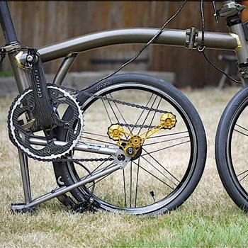 TWTOPSE Pro Bike dispozitivul De Tensionare a Lanțului de Biciclete Brompton Fulie Roata Set Spate Derailleur ghidajul Rulmentului de Roată 1 2 3 Viteza CNC