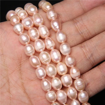 Bine Roz Oval Perle de apă Dulce Margele de 8-9mm Natural Alb Pumn Peals Margele Pentru a Face Bijuterii Brățară Accesorii DIY 14