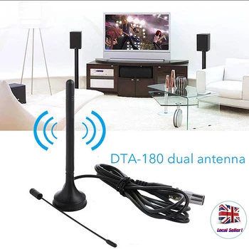 30dBi Interior, HD Digital DVB-T/FM canale Freeview TV Antena Antena Bază Magnetică DTA180