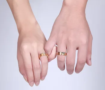 Modyle Noua Moda De Culoare De Aur Inele De Nuntă Pentru Bărbați Și Femei Din Oțel Inoxidabil Inele De Nunta Doar Pentru 1 Bucata Pret Livrare Gratuita