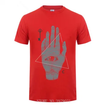 Vrăjitoare Mână Ochiul care Vede Tot illuminati Design Cool pentru bărbați t-shirt Anime Vara T-shirt Alb negru tricou