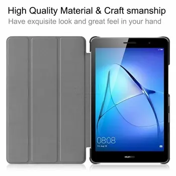 Premium Magnetic Smart Cover pentru Huawei MatePad T8 Caz Pentru Kobe2-L09 8 inch din Piele de Caz Comprimat Stand Pliant Fundas