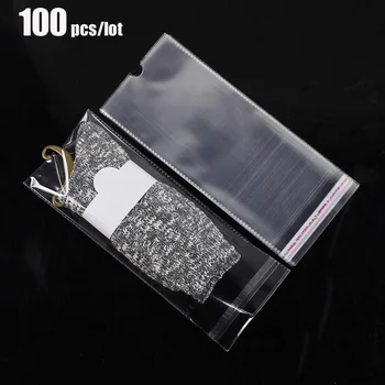 100 buc/lot Opp Transparent Ambalaj Ambalaj din material Plastic Pungi autoadezive Sigiliu sac de Depozitare pentru șosete de depozitare pungi de Cadouri