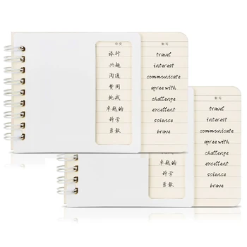 Deli 1 buc Vocabular limba engleză Carte Orizontală Portabil Notă carte în formă de Inel de Memorie Cuvânt Notepad Mini de Buzunar de Învățare Notebook