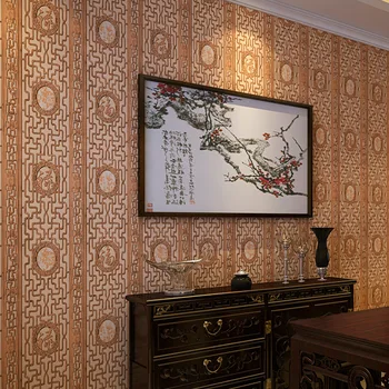 Clasic chinez tapet imitatie de sculptură în lemn geam tapet living studiu hol fundal TV de perete care acoperă
